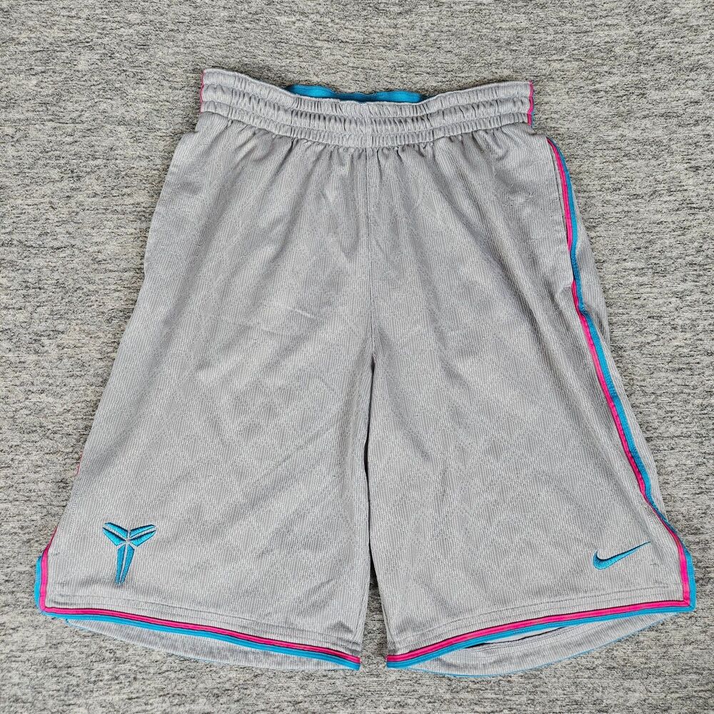 Kobe Mamba Nike Dri-Fit Gray South Beach Color Way 2012 Mens M Basketball Shorts